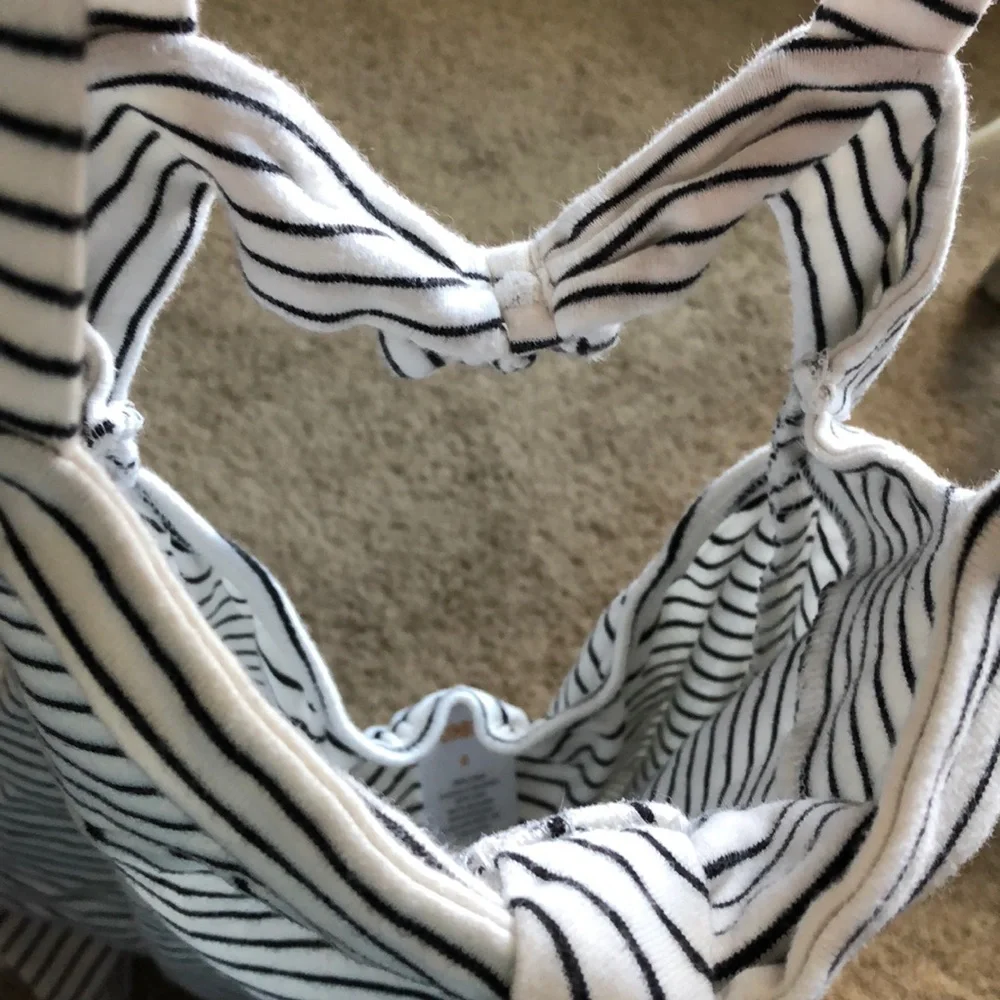 Gymboree Dress Girls Size 8 White Black‎ Stripes Floral Tank